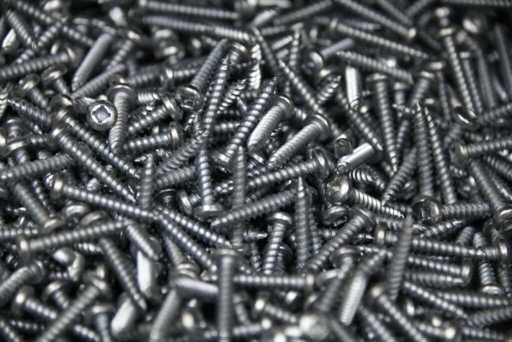 multiple lengths and sizes of screws.